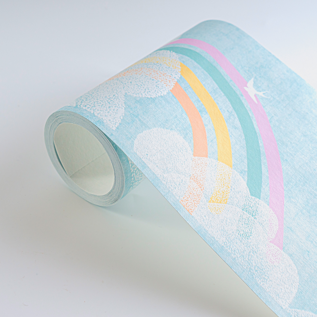 Frise enfant Arc en Ciel Oiseau bleu - Lilly & Luis d'A.S. Création AMB7 | Réf. AS-771451