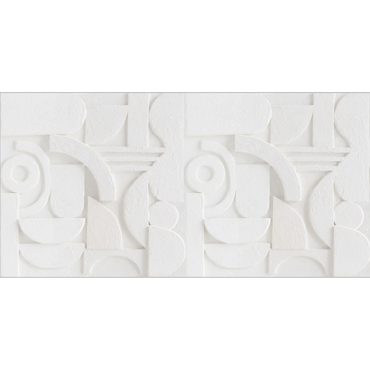 Papier peint Soubassement Forme Minérale S blanc - Reliefs de Casélio | Réf. RLF106280000