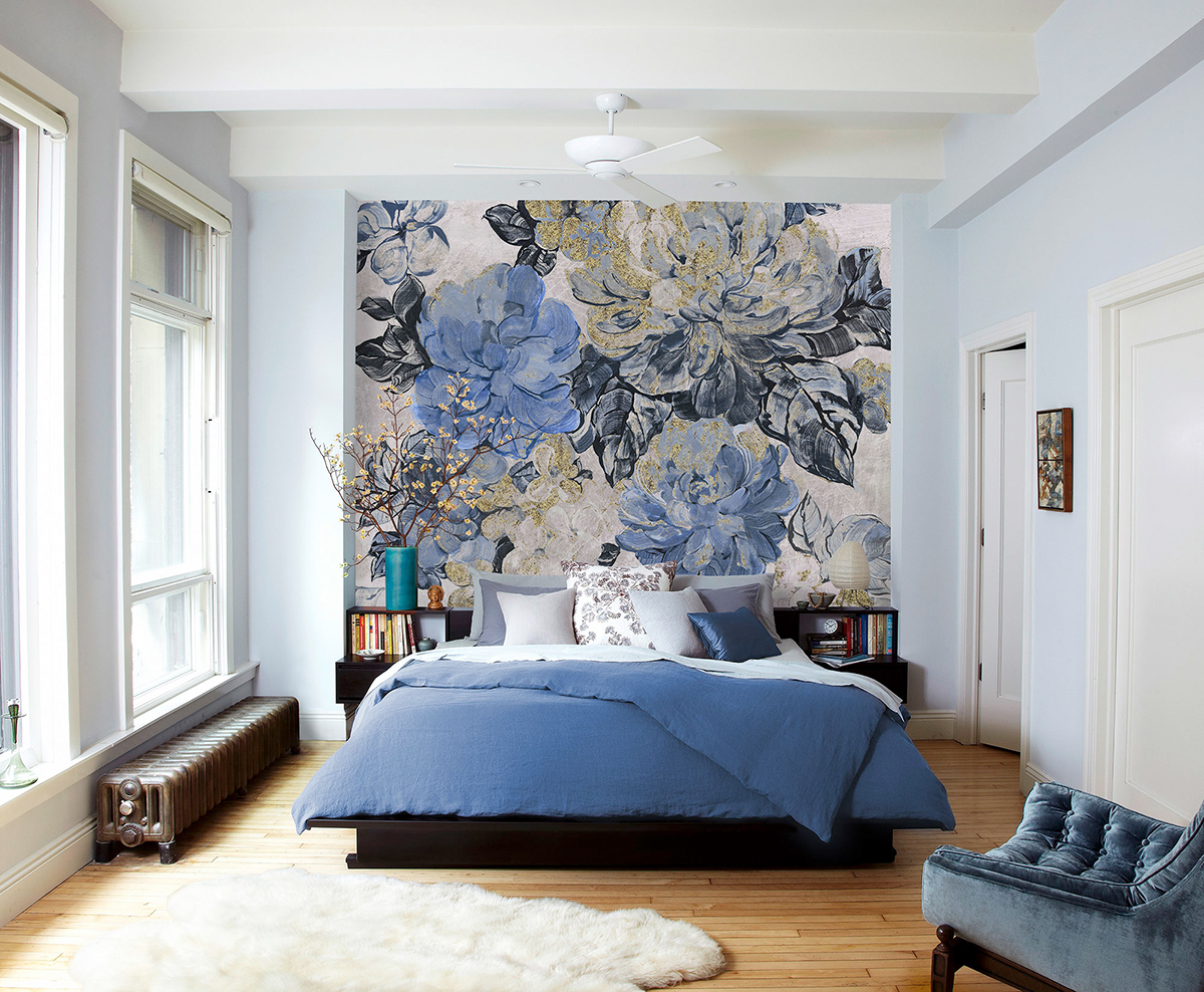 Papier peint panoramique Fleurs Romantiques - Papier peint Komar Le Jardin