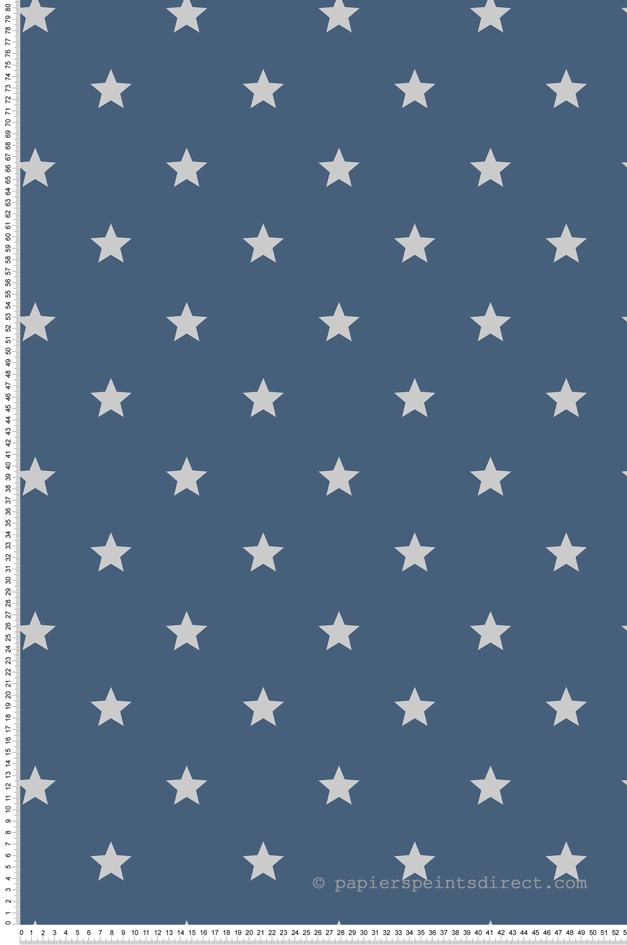 Papier peint Étoile Uniforme bleu marine argenté - Imagine de Lutèce | Réf. LTC-DL27584