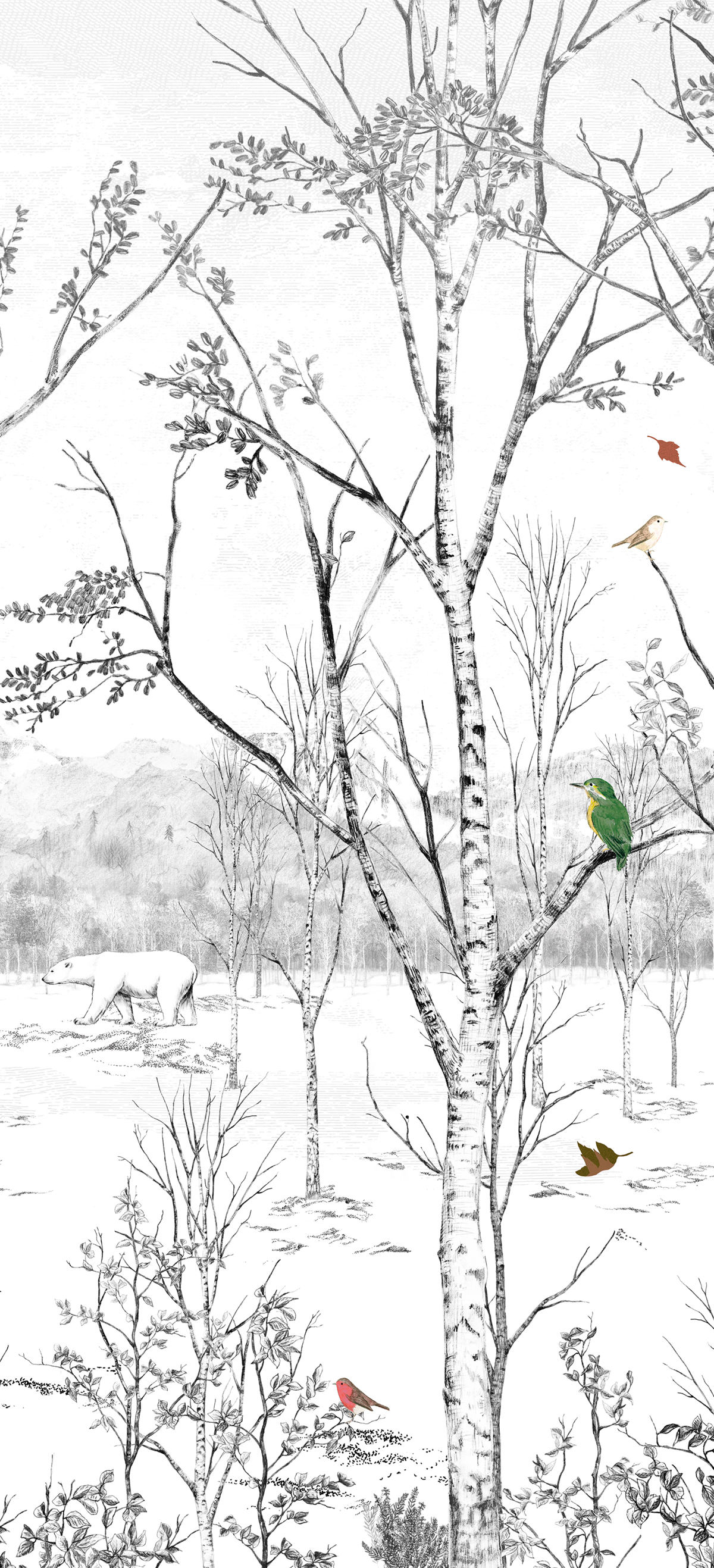 Papier peint panoramique Forêt Nunavut Naturel B - 4/5/6 - Isidore Leroy