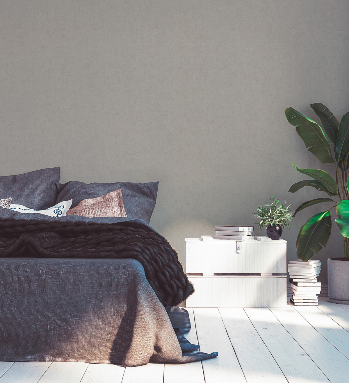 Papier peint Long Island mastic paillette - Titanium AS Création | Réf. SP03327