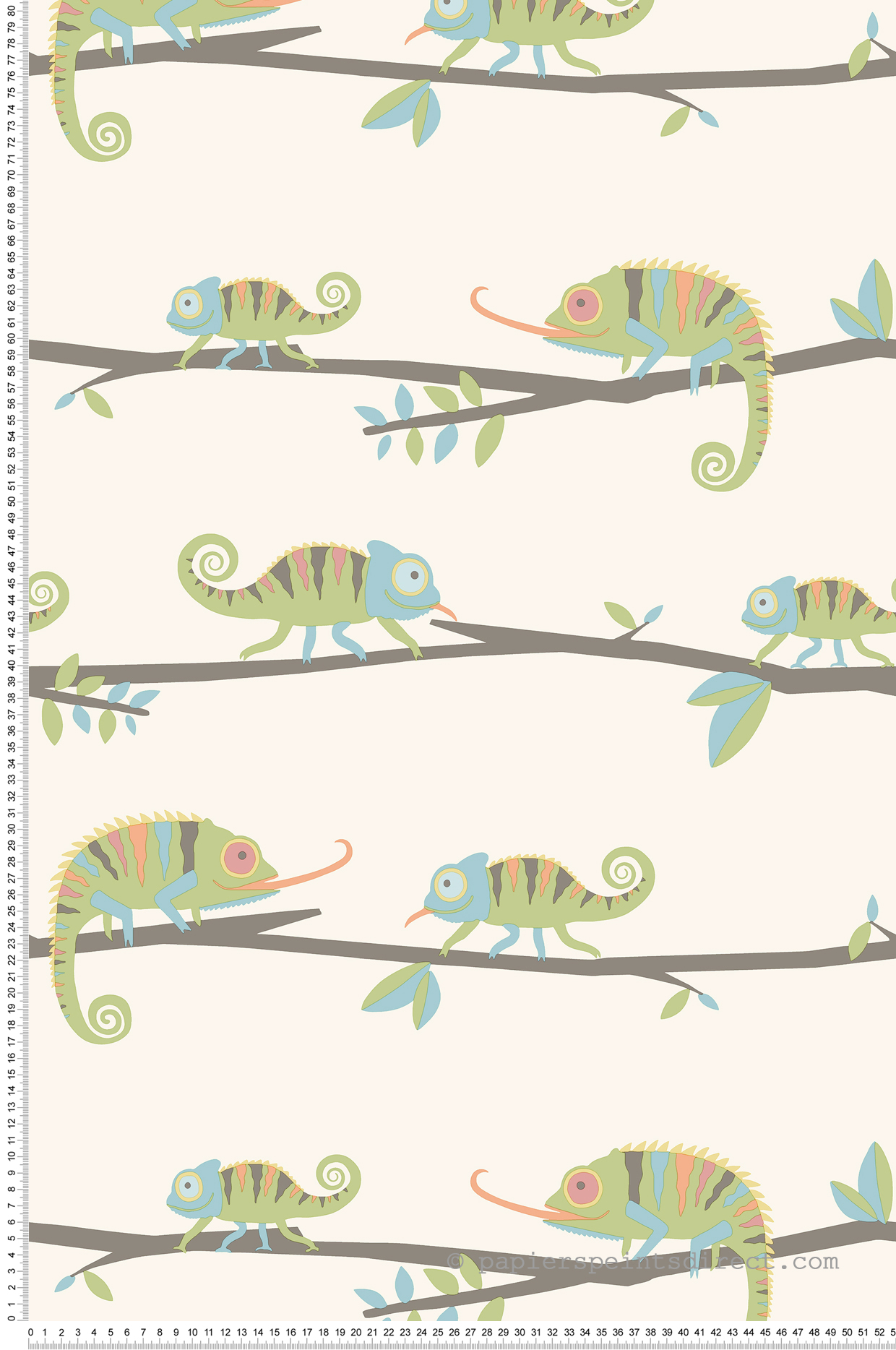 Papier peint Kaméléon Nature vert - Imagine de Lutèce | Réf. LTC-DL27559