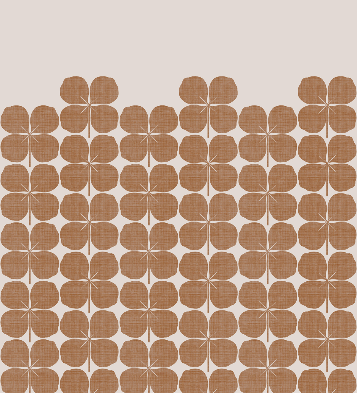 Papier peint panoramique Trèfle à 4 Feuilles Bonheur Teck A+B - 1/2/3/4/5/6 - Isidore Leroy