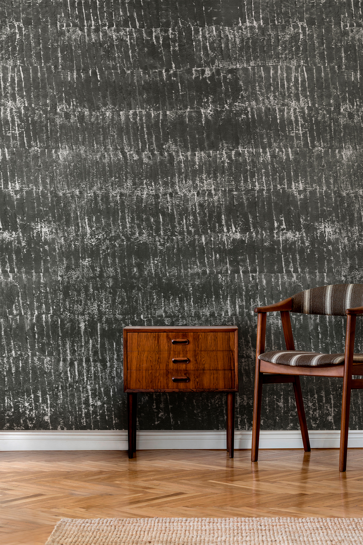 Papier peint panoramique Ecorce Gris 1/2/3/4 - Isidore Leroy AMB4