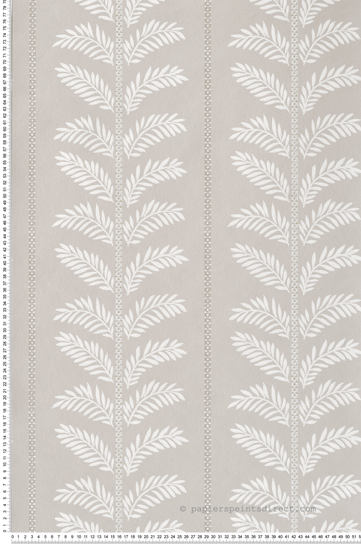 Papier peint Feuille Plumier blanc beige - Signature de Nina Campbell | Réf. OSB-NCW4496-06
