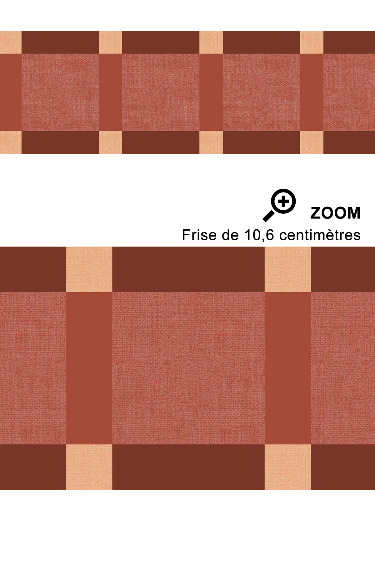 Frise Carreaux Square Border bordeaux - Line Up de Casélio | Réf. LNP106788006