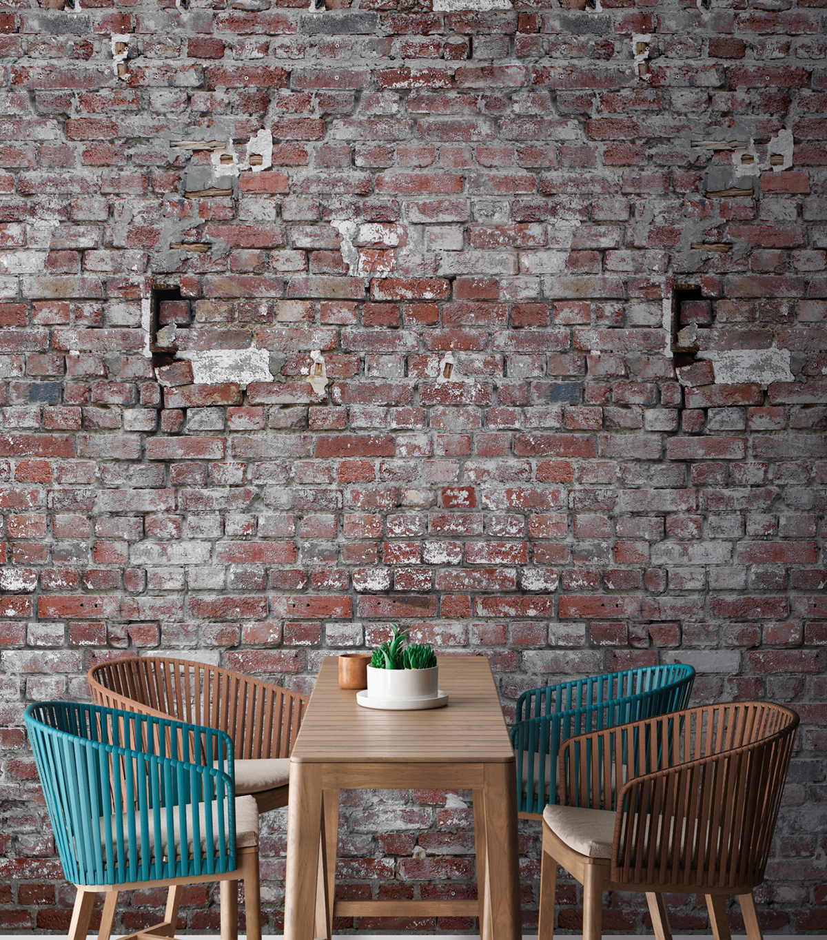 Papier peint panoramique Brique Industrielle rouge - The Wall d'A.S. Création AMB | Réf. AS-383371