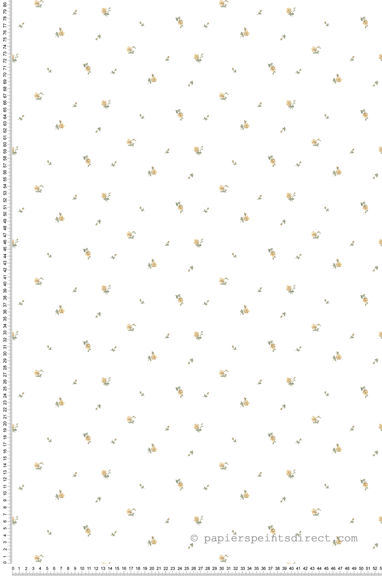 Papier peint Mini Fleur Liberty jaune blanc - My Little Cottage de Montecolino | Réf. MC-M12342