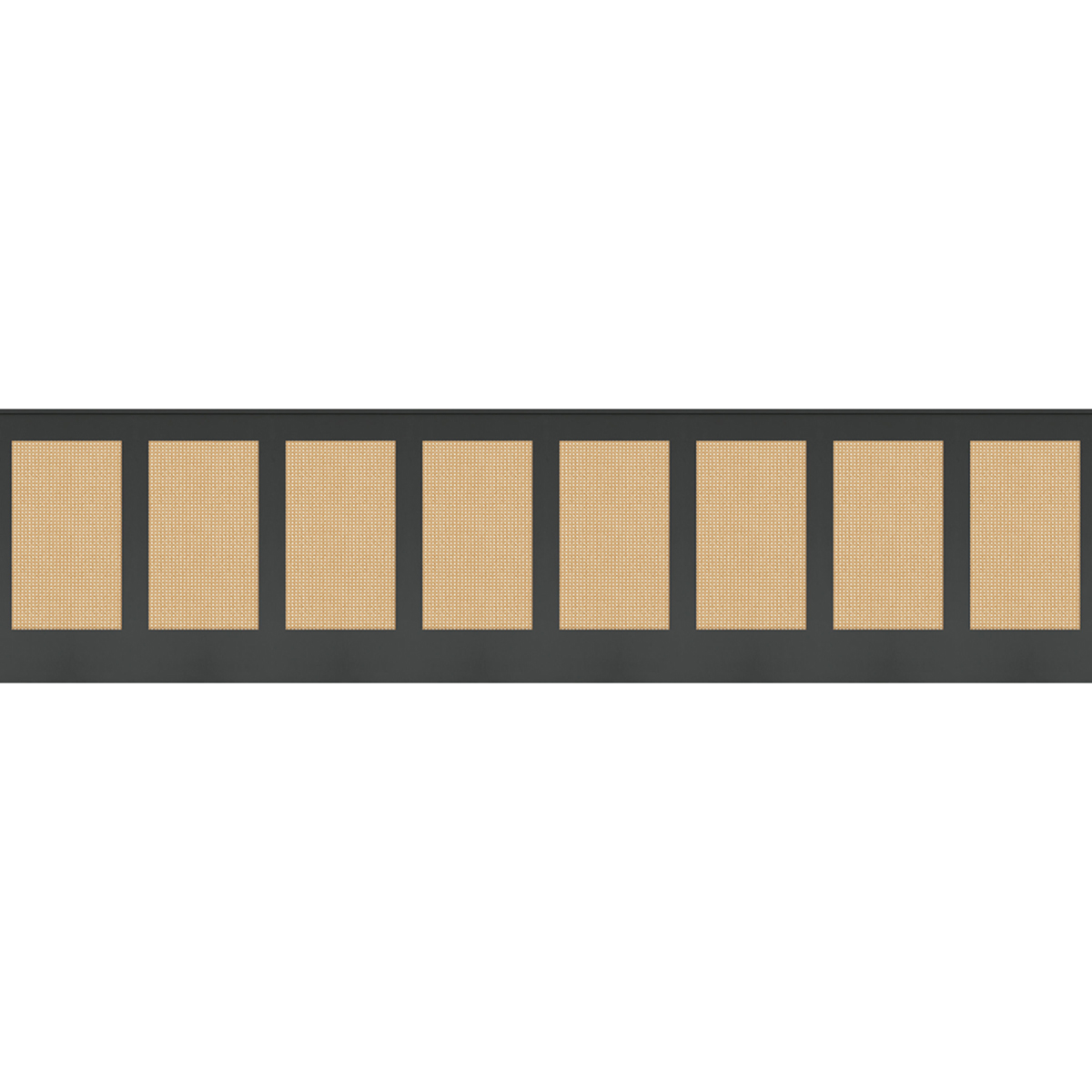 Papier peint Soubassement Cannage en Rotin M anthracite - Reliefs de Casélio | Réf. RLF106399090