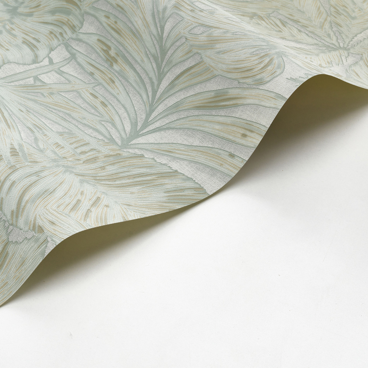 Papier peint Palmes Gravure Granada bleu d'eau - Vegetals de Casadéco AMBV| Réf. VEGE86437343
