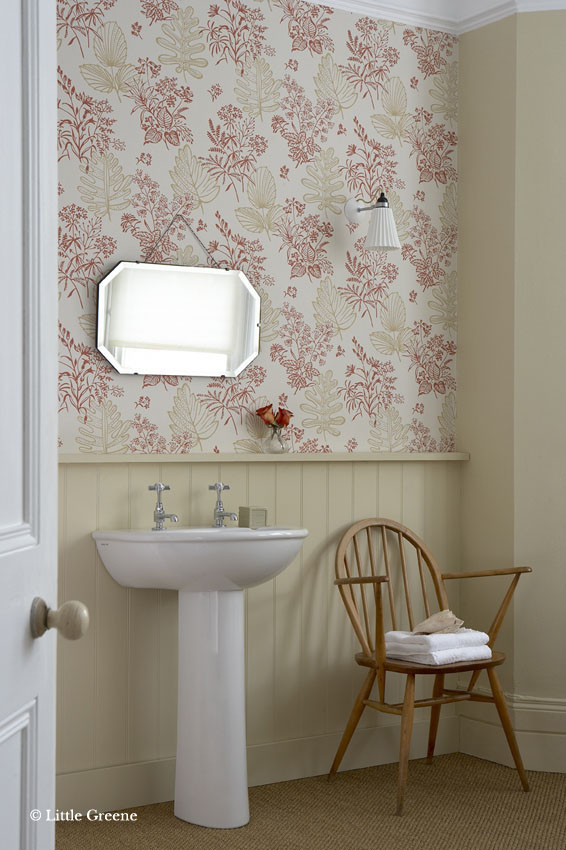 Papier peint 50' s Line Papers par the Little Greene, référence : 272NRJAZZZ AMB