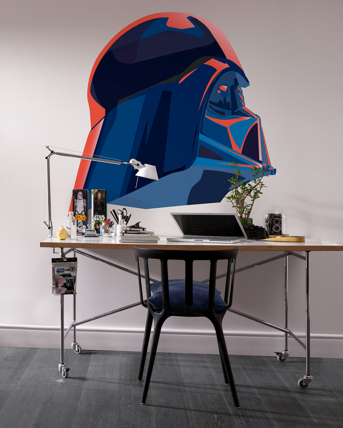 Papier peint adhésif Tête Dark Vador Cover Up Star Wars - Papier peint Komar Into Wonderland