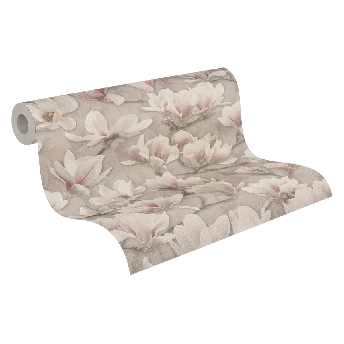 Papier peint Fleurs Magnolia rose vert  - Pintwalls 2 d'A.S. Création ROLL | Réf. AS-396101