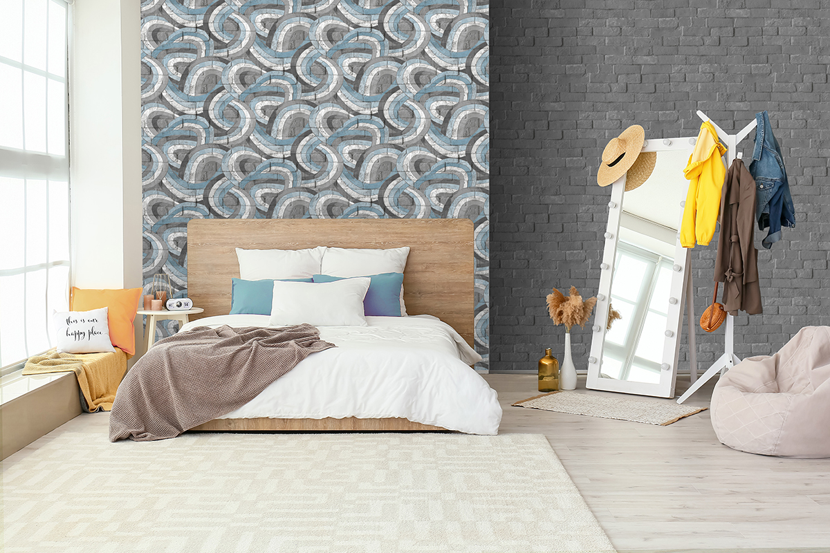 Papier peint Brique Industrielle gris pierre - Pop d'Ugépa | AMB Réf. UGP-L90509