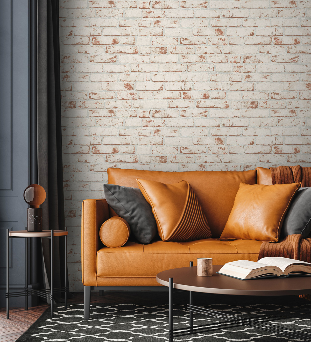 Papier peint Briques blanches et brique - Elements 2 d'A.S. Création AMB3 | Réf. AS-907813