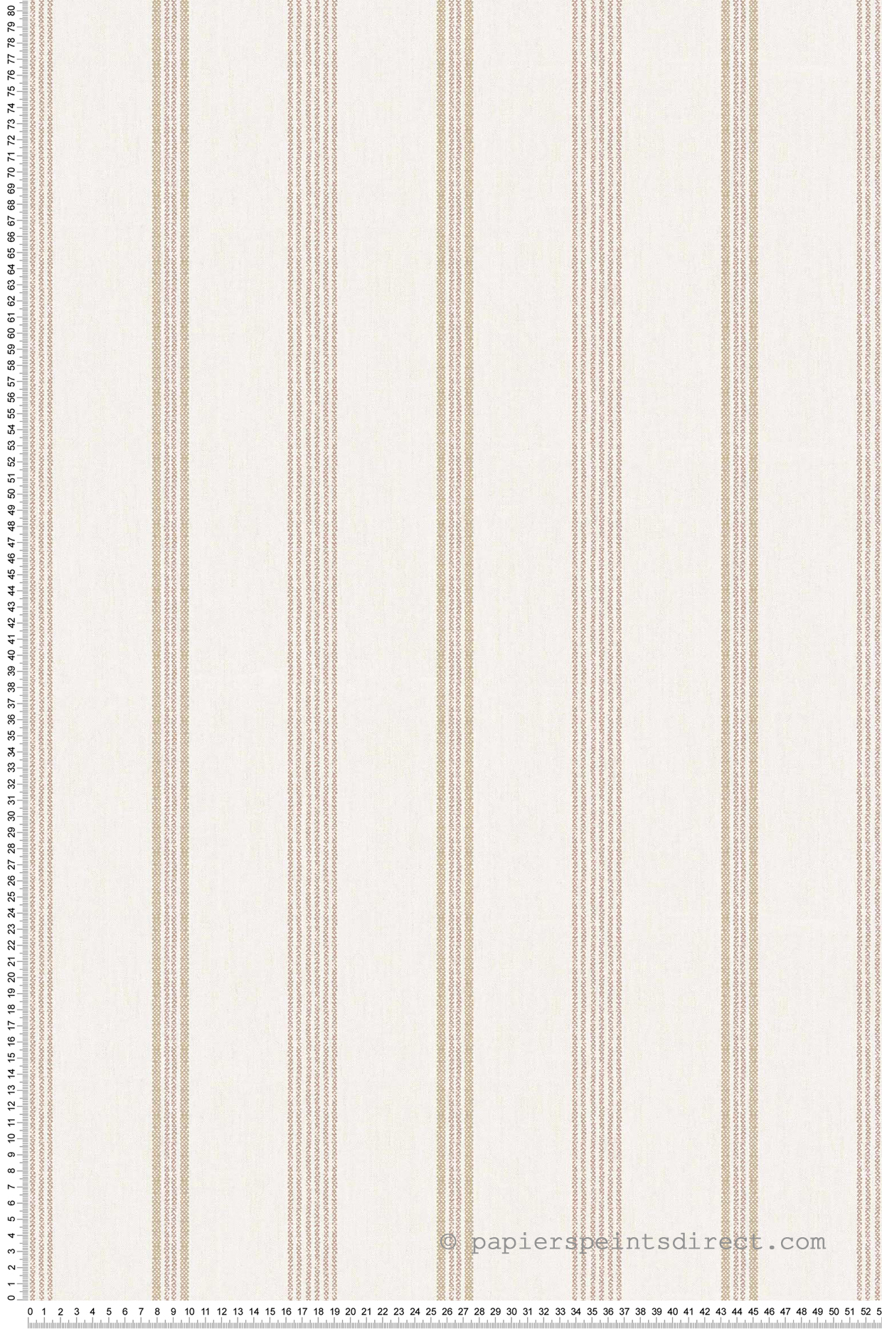 Papier peint Rayures Dentelle Vintage rose - Stripes & Checks de Montecolino | Réf. MC-ST38428