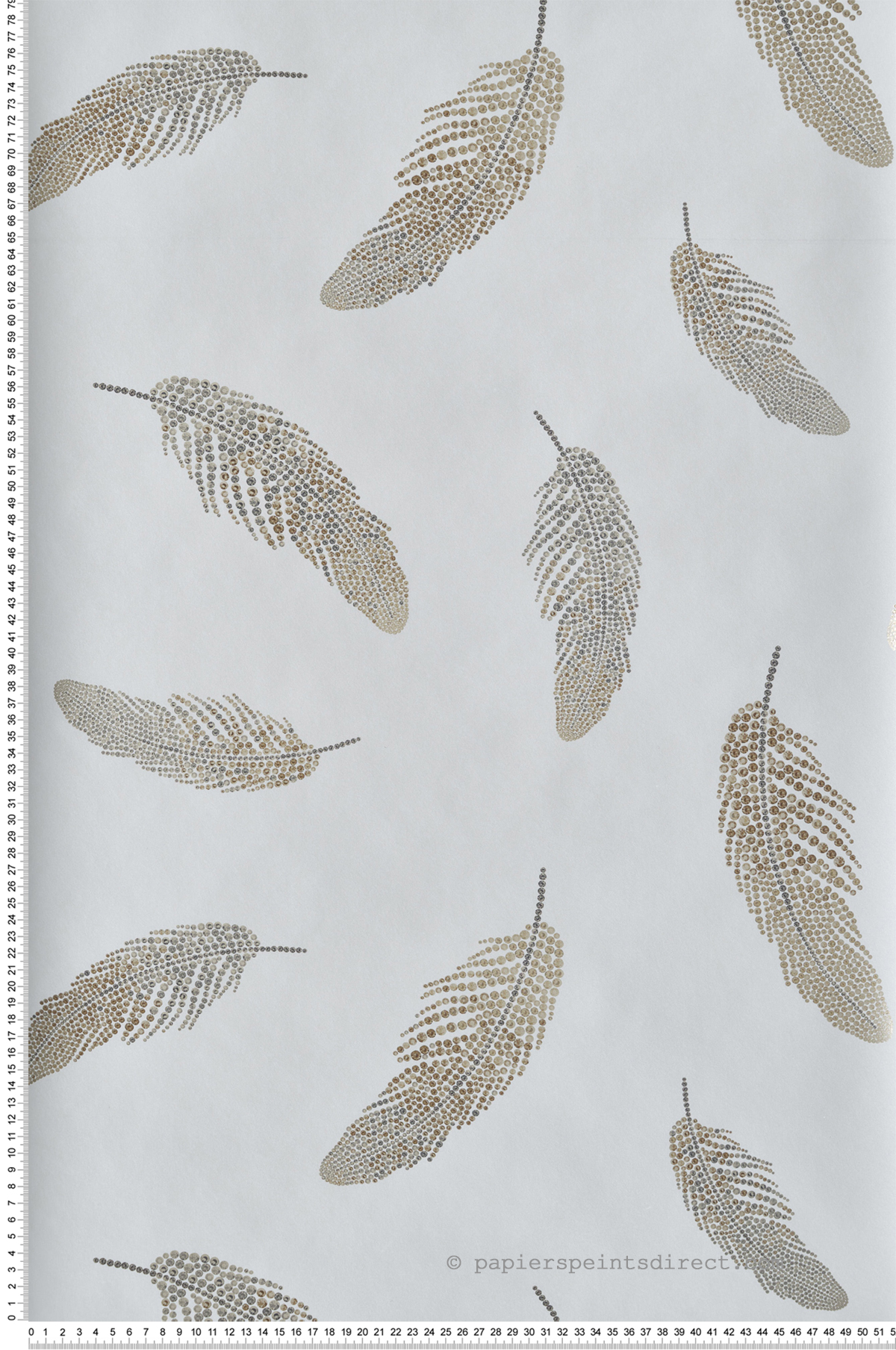 Papier peint Plume Adornado gris pale et doré - The Wallpaper Collection de Matthew Williamson | Réf. OSB-W7261-05