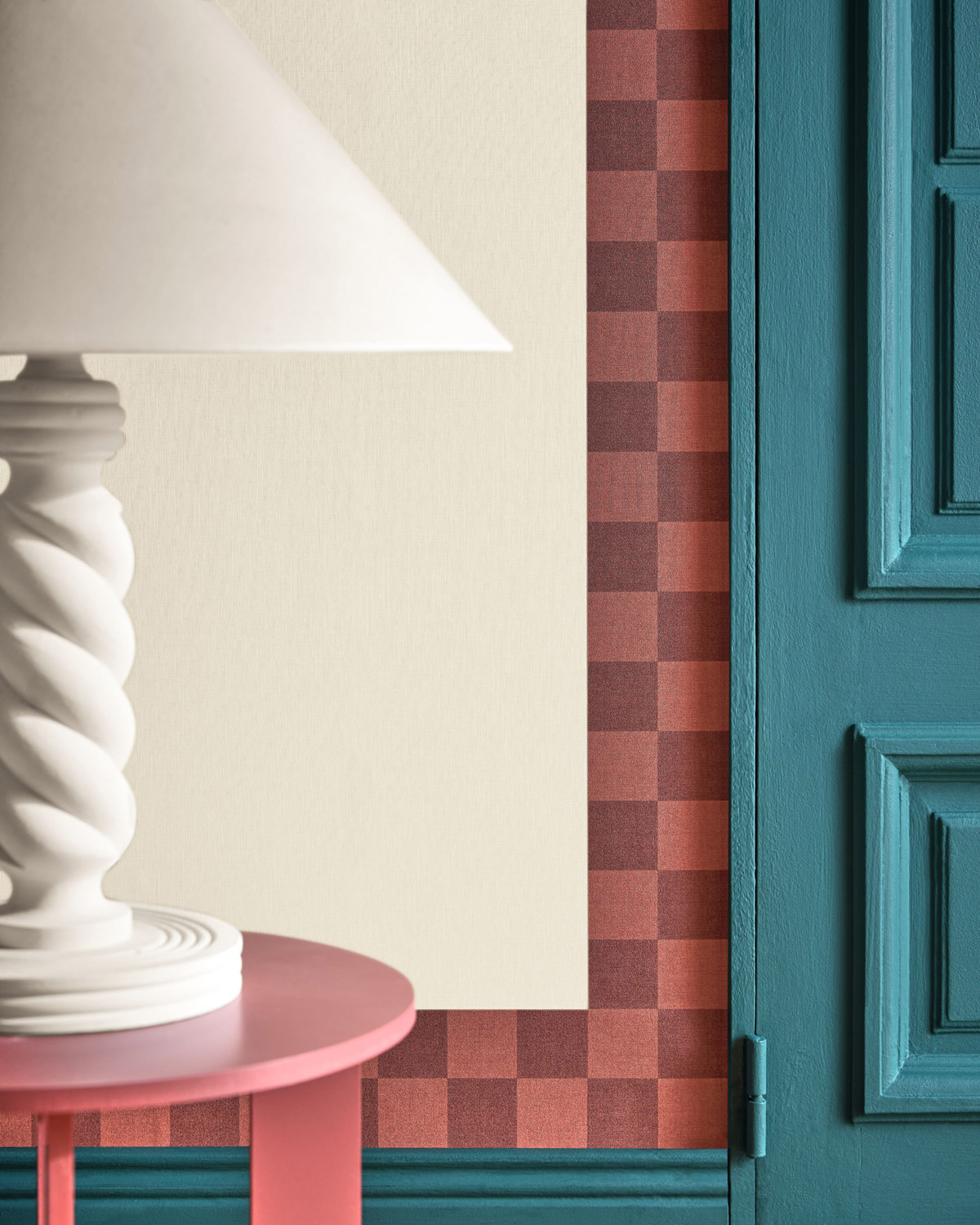 Frise Damier Checks Border bordeaux - Line Up de Casélio | Réf. LNP106798008