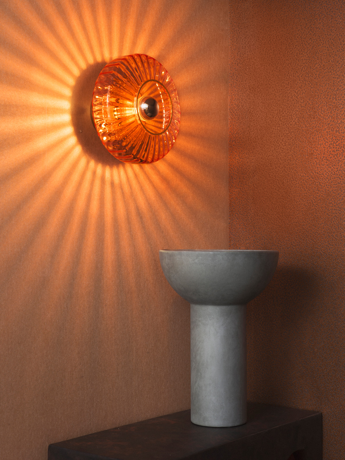 Papier peint Moderne Alvéole Métallisé cuivré - Eclectic de Montecolino AMB3| Réf. MC-34958