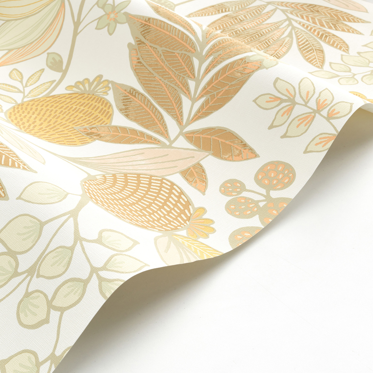 Papier peint Feuillage Palm Springs vert pêche - California de Casadéco | Réf. CALF88802121