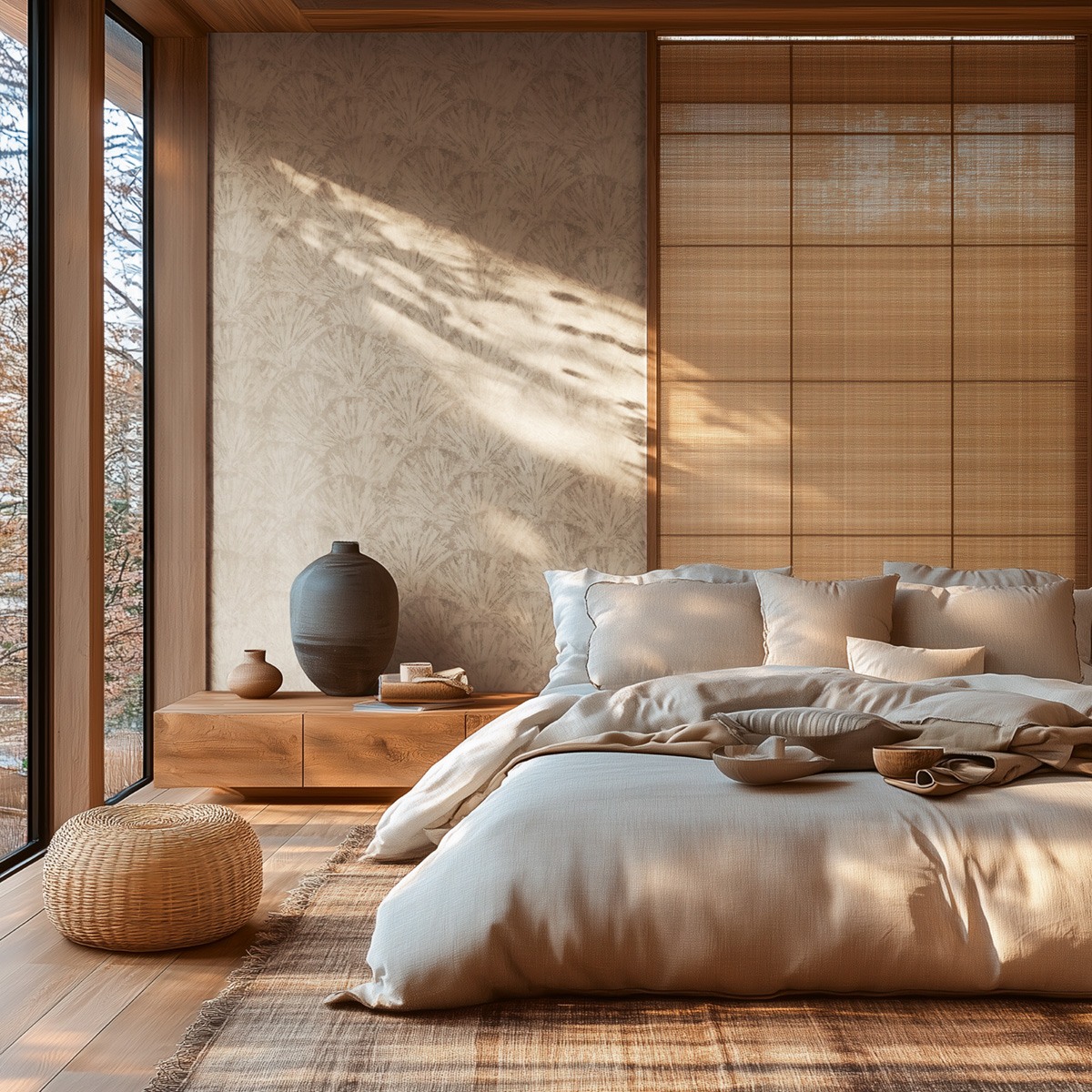 Papier peint Palme Éventail écru lin - Metropolitan Stories 4 Hot Spots d'A.S. Création | Réf. AS-781982