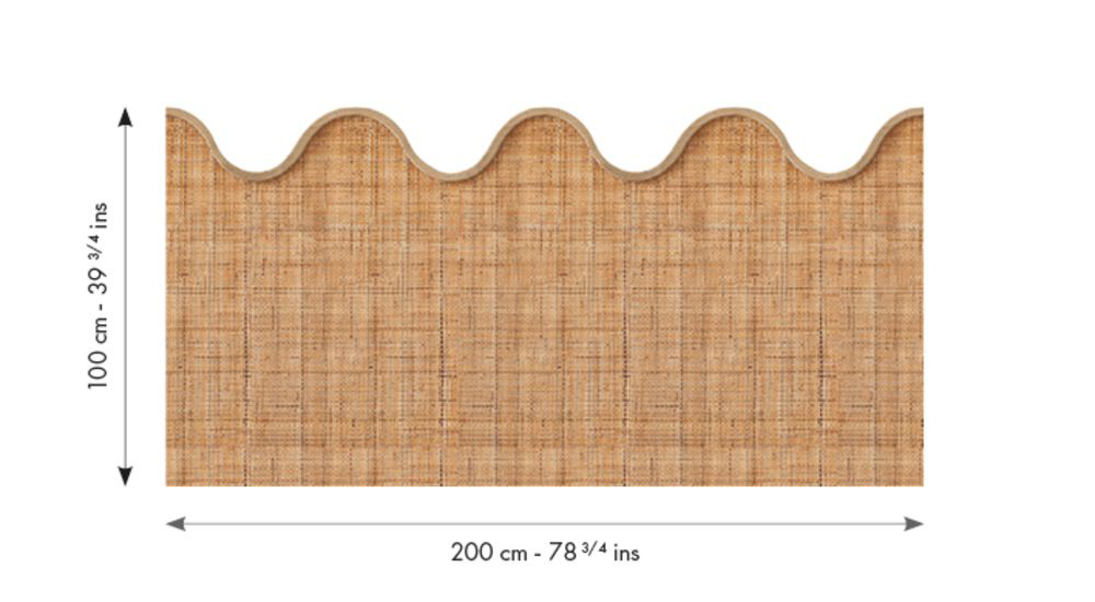 Papier peint Soubassement Vague Tissage Naturel S marron - Reliefs de Casélio RAPPORT | Réf. RLF106212014