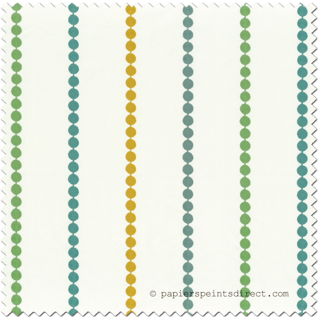 Tissu Frise Coquin vert - Rose et Nino de Camengo | Réf. CAM-45430212