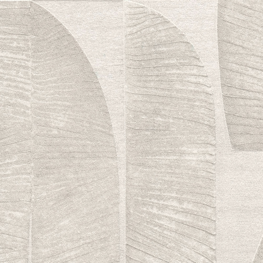 Papier peint Grandes Palmes Géométriques beige - Stories of Life d'A.S. Création AMB3 | Réf. AS-396581