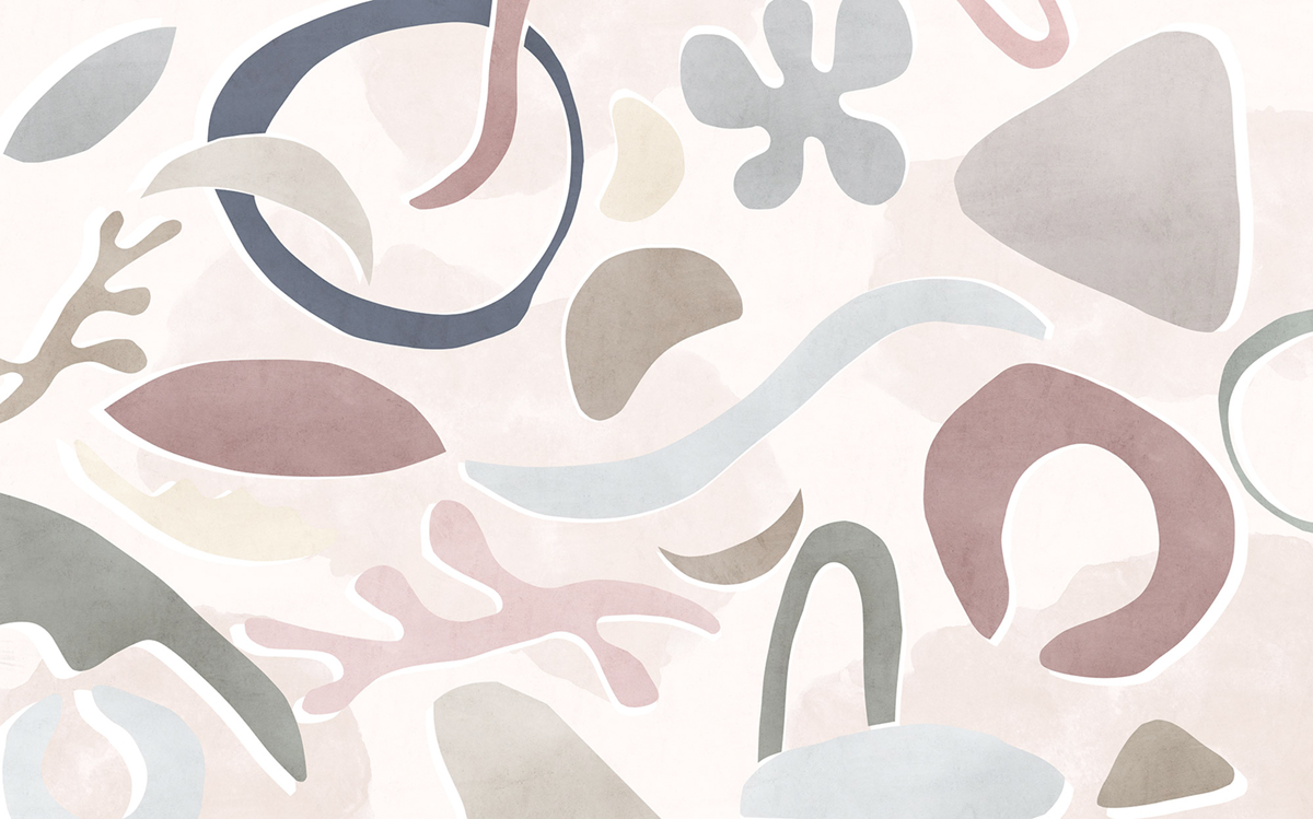 Papier peint panoramique Forme Paradox Prisine rose - Papier Peint Komar Infinity 2