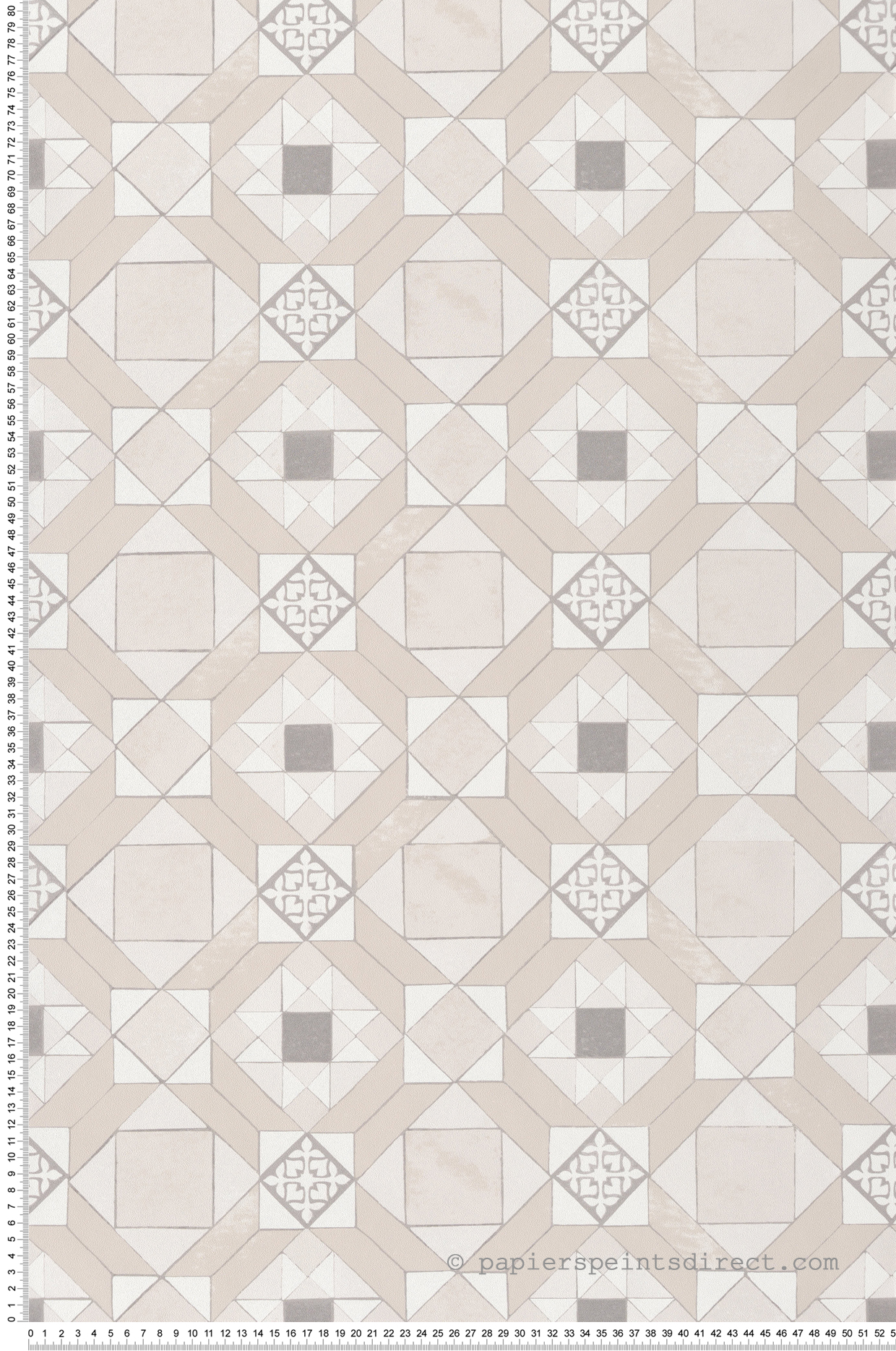 Papier peint Faïence Cabochon beige - Cuisines & Bains de Lutèce | Réf. LTC-51230307