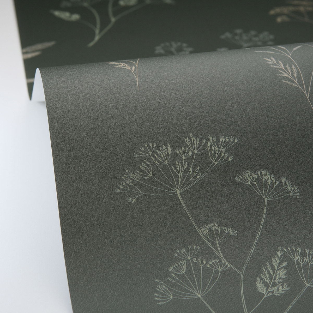 Papier peint Fleur Little Graminea vert anglais - Art of Botany de Casélio AMBV | Réf. AOB106687869