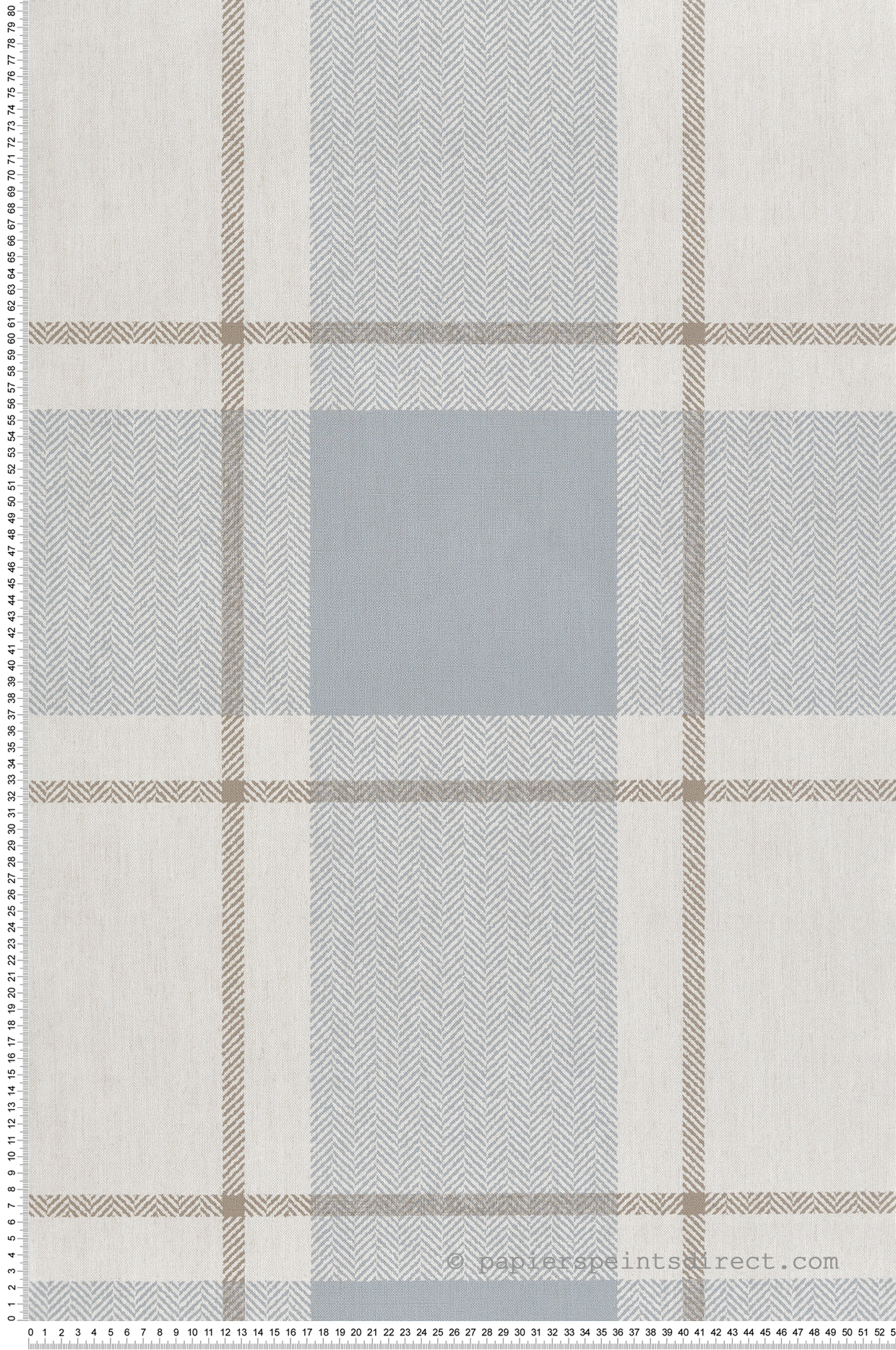 Papier peint Tartan Chevon bleu doux - Stripes & Checks de Montecolino | Réf. MC-ST38406