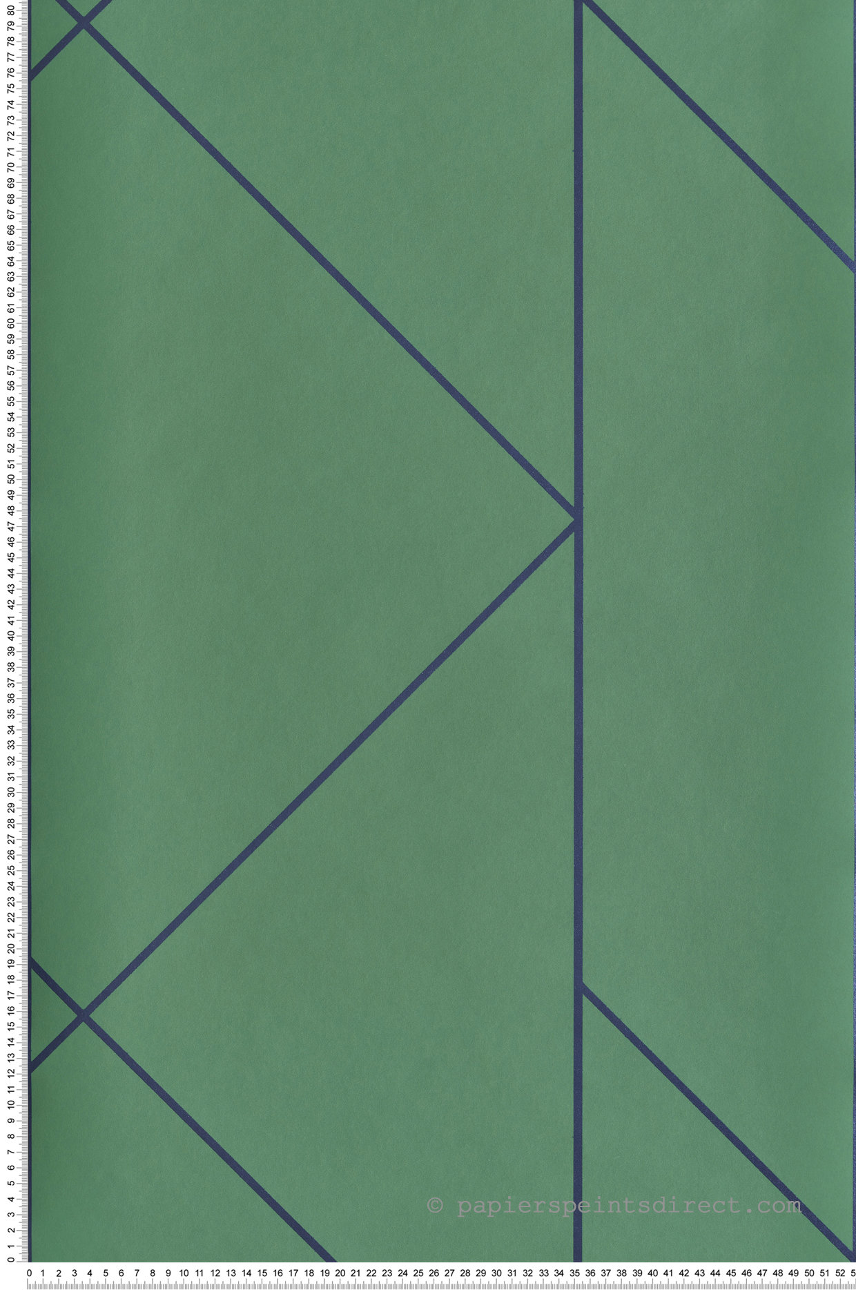 Papier peint Géométrie Pure Métallisé vert canopée - Alchimie de Casadéco | Réf. ALMI89907622