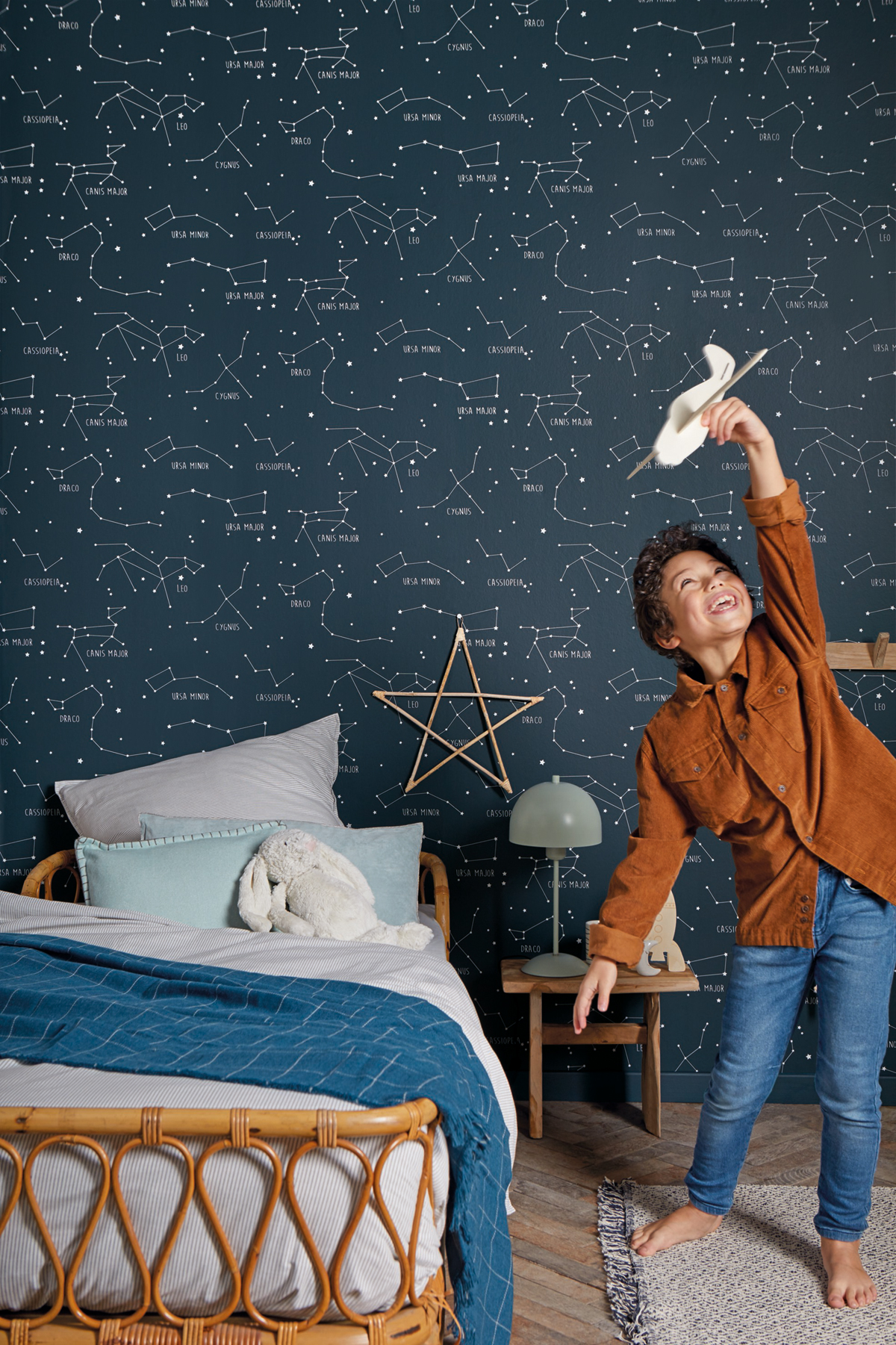 Papier peint Etoile Constellation phosphorescent nuit - Our Planet de Casélio AMB | Réf. OUP101916918