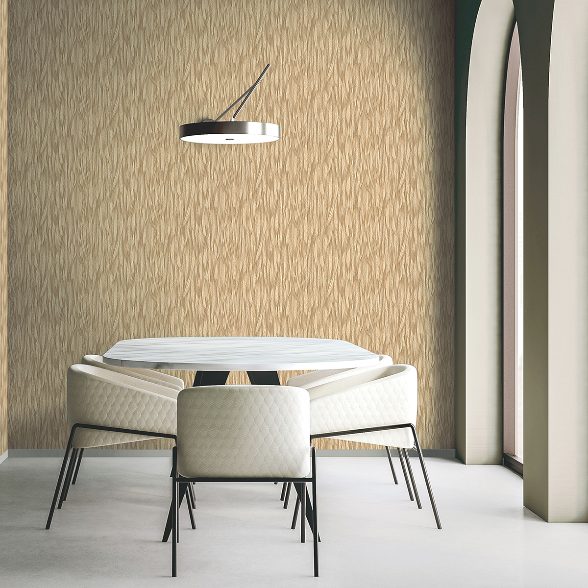 Papier peint Feuillage Aloes beige et bleu - Folium de Montecolino | Réf. MC-FO17922