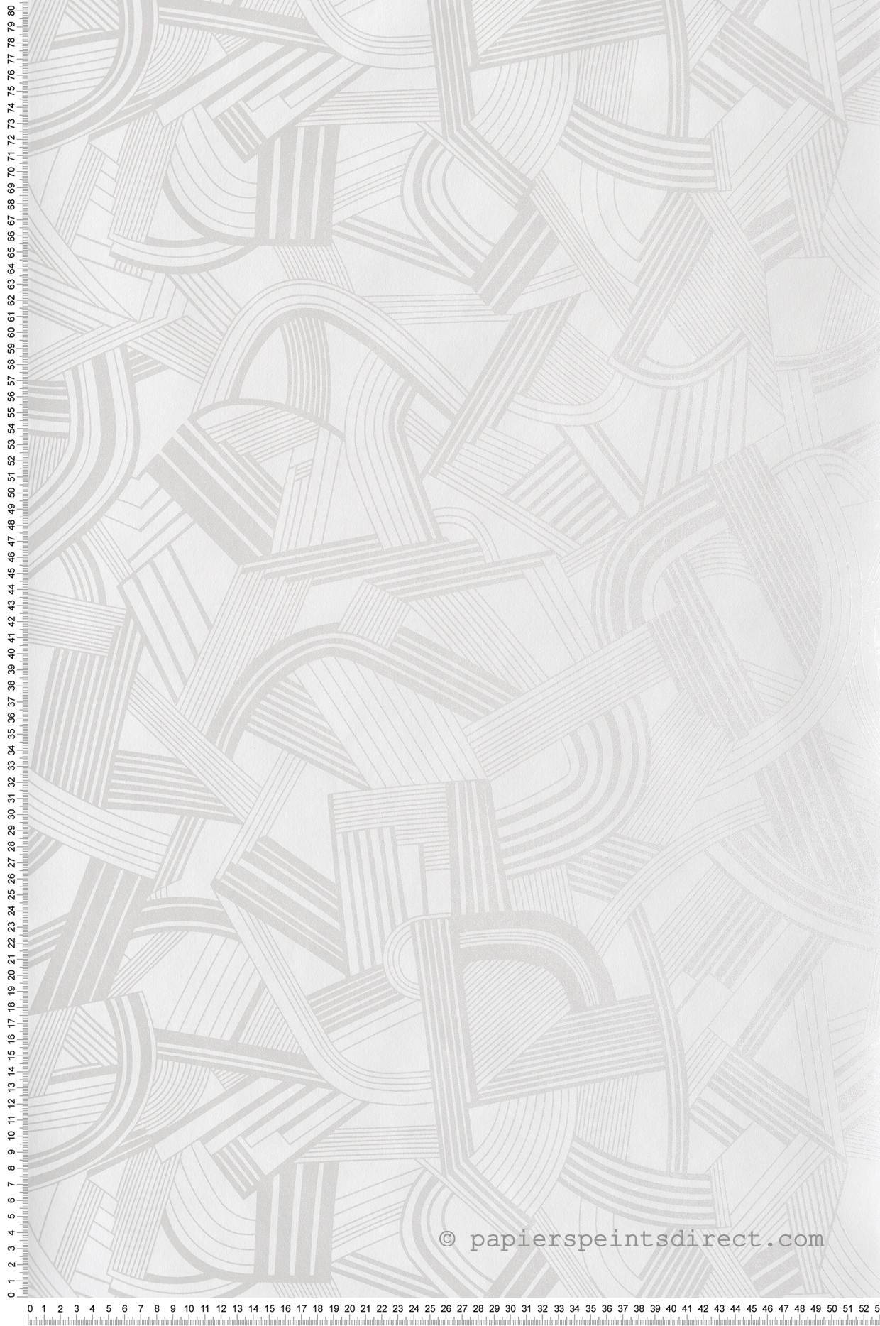 Papier peint Graphique Music Hall blanc argenté - Twenties de Casadéco | Réf. TWNT88690226