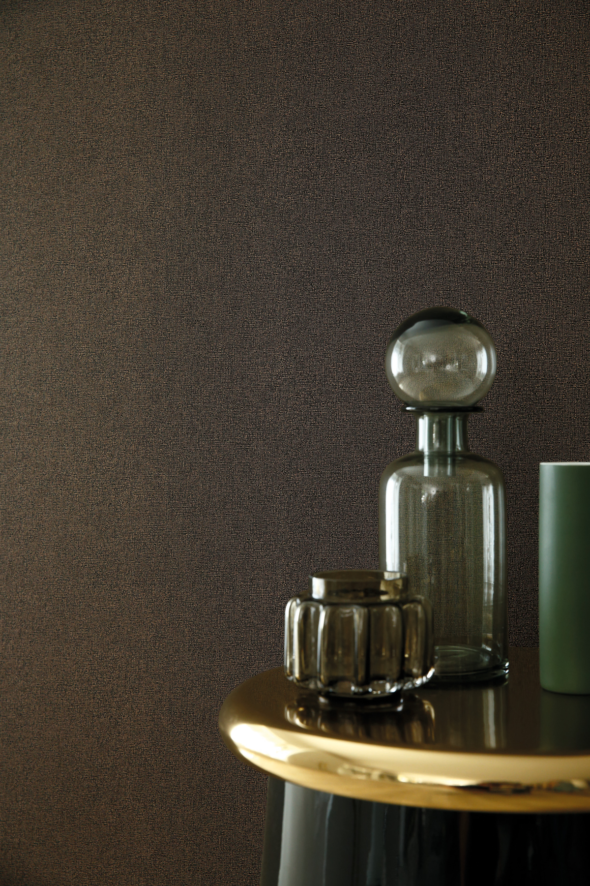 Papier peint Faux Uni Aleph noir et or - Delta de Casamance AMB  | Réf. CAS-B72123270