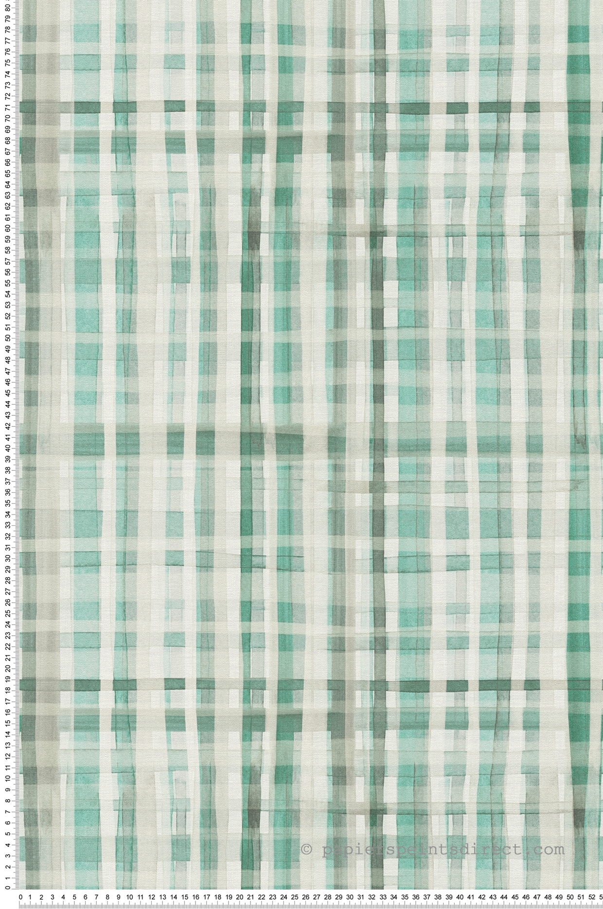 Papier peint Tartan Écossais vert turquoise - Anna D'Andrea d'A.S. Création | Réf. AS-782243