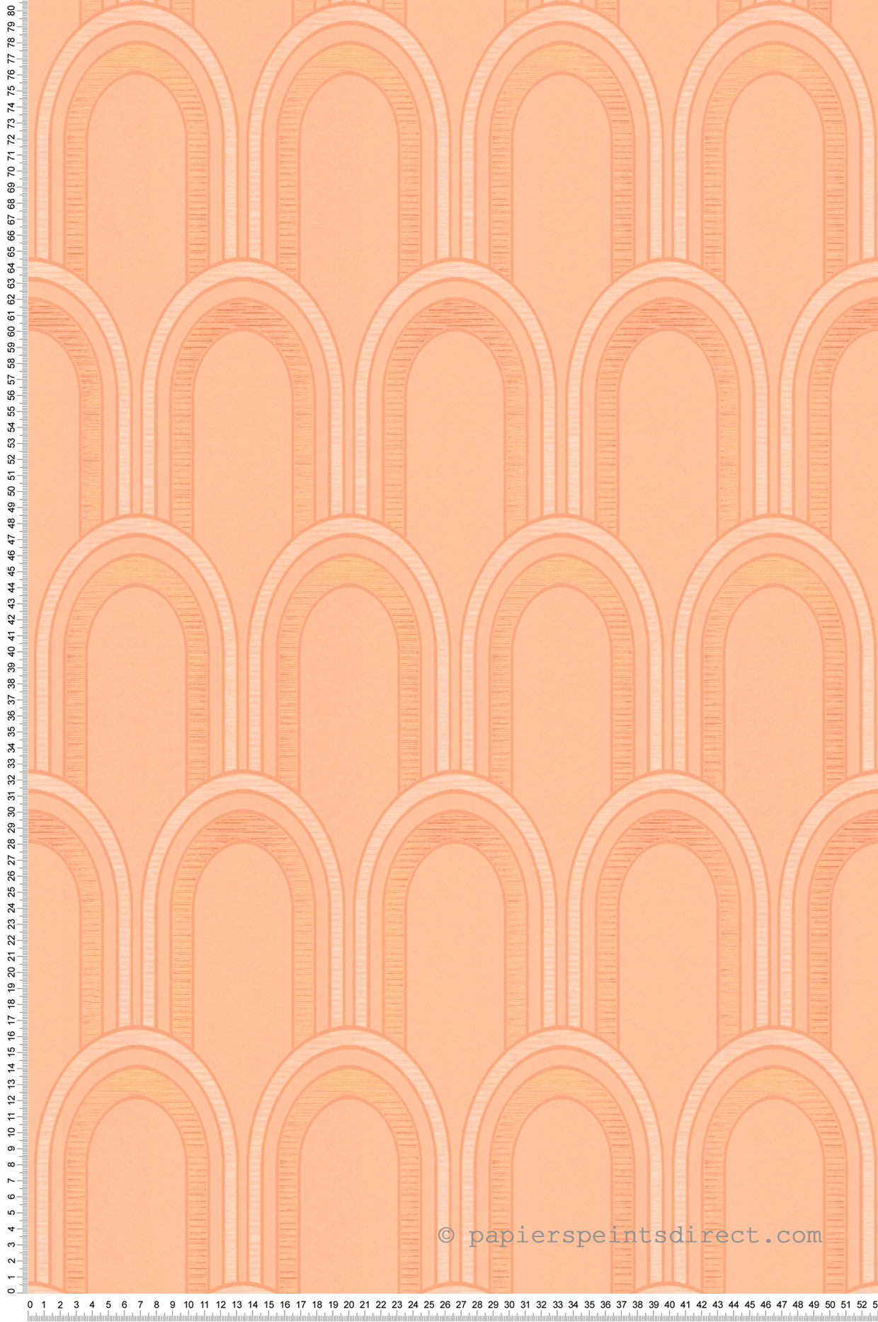 Papier peint Arches Art Déco Métal corail doré - Arcade d'Architects Paper | Réf. 39176-1
