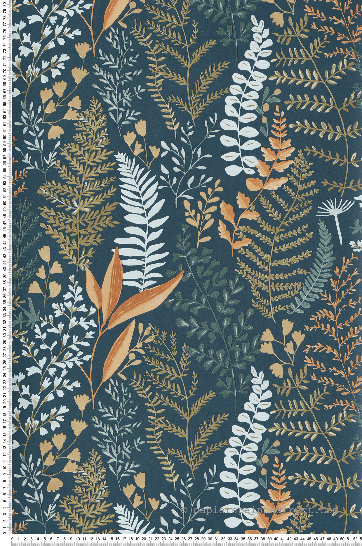 Papier peint Feuillage Woodland nuit et doré - La Forêt de Casélio | Réf. FRT102926671