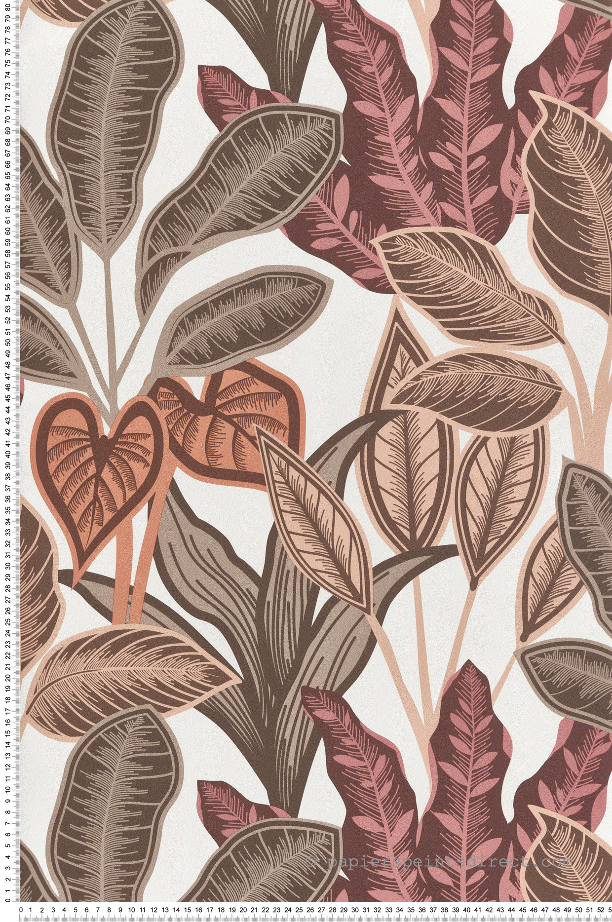 Papier peint Feuille Arbre Voyageur rose - Dolce Vita de Lutèce | Réf. LTC-11230303