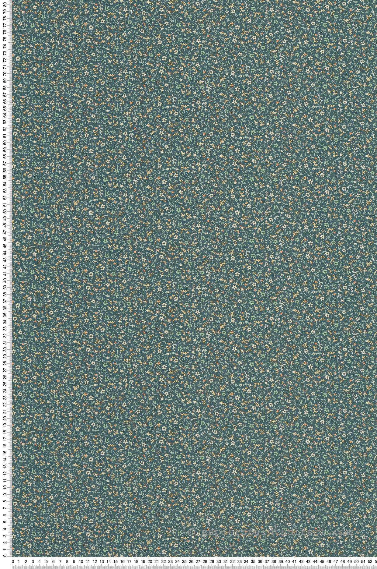 Papier peint Fleuri Myosotis bleu paon - Flower Market de Casadéco | Réf. FLOM89236434