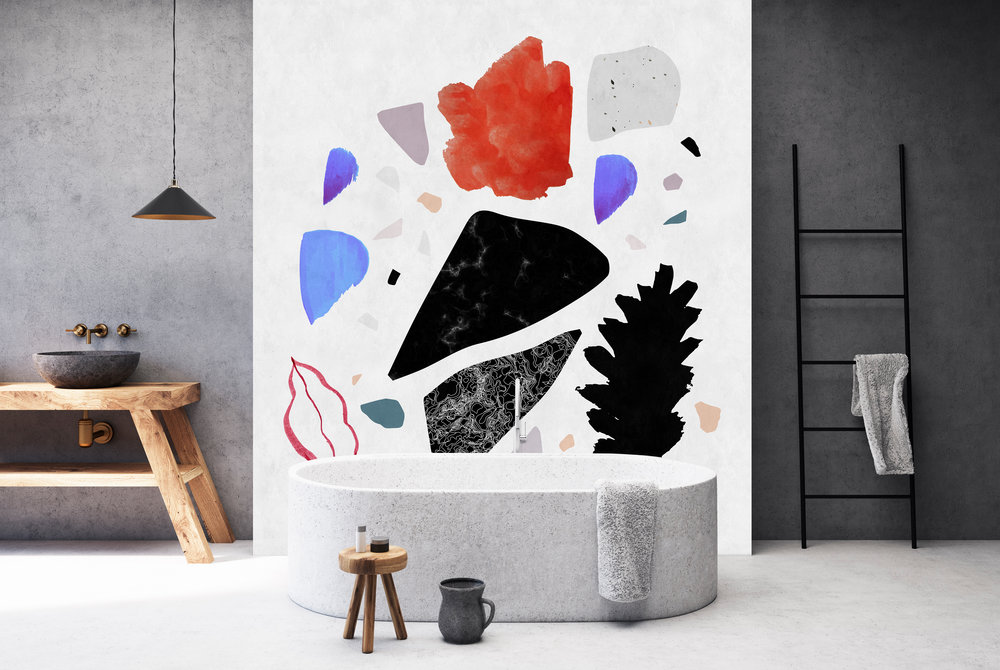 Papier peint panoramique Terrazzo 3 - Référence DD113637 - Intissé 200g/m2 - Standard 300 x 270