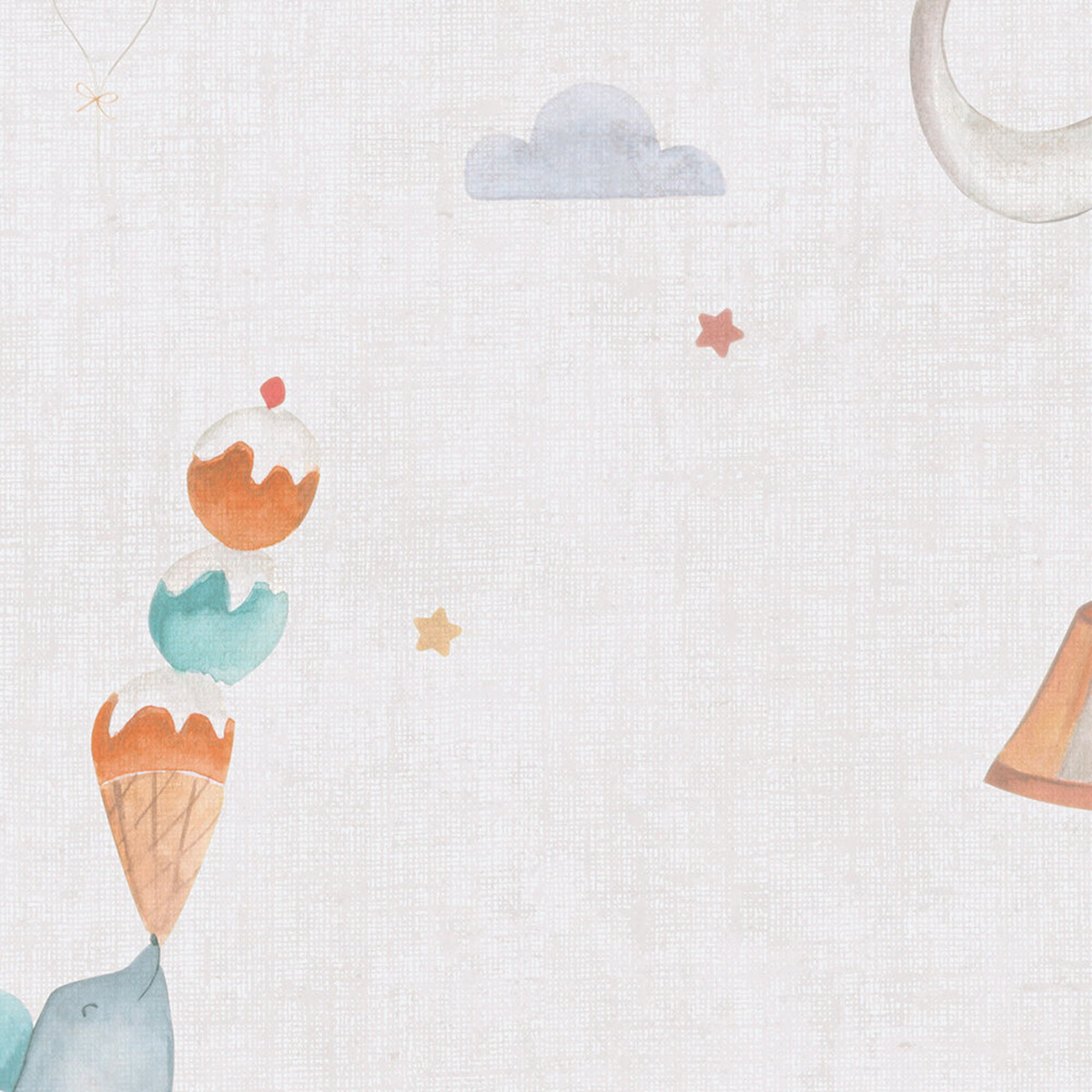 Papier peint Cirque Enfantin multicolore - Lilly & Luis d'A.S. Création AMB6 | Réf. AS-771481