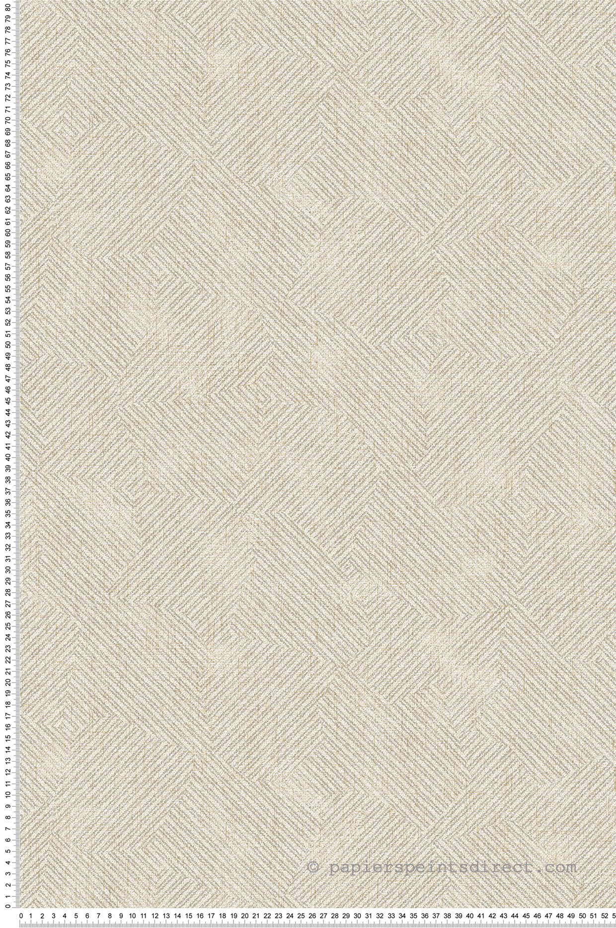 Papier peint Ethnique Géométrique blanc cassé doré - Vancouver de Montecolino | Réf. MC-SY27521