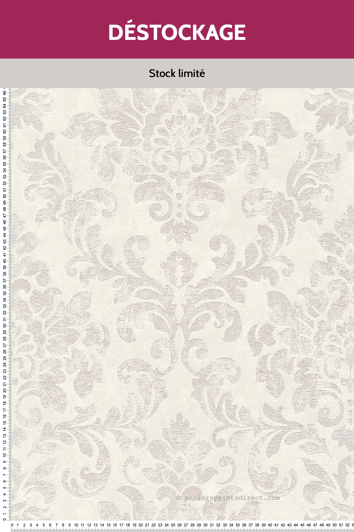 Papier peint Destockage - Baroque Fleur de Lys tourterelle - New Studio 2.0 Ed. II de AS Création