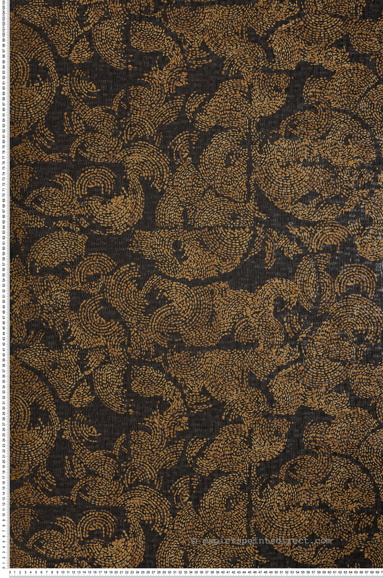 Papier peint Ethnique Venetie noir et or - Alliages de Casamance | Réf. CAS-75053688