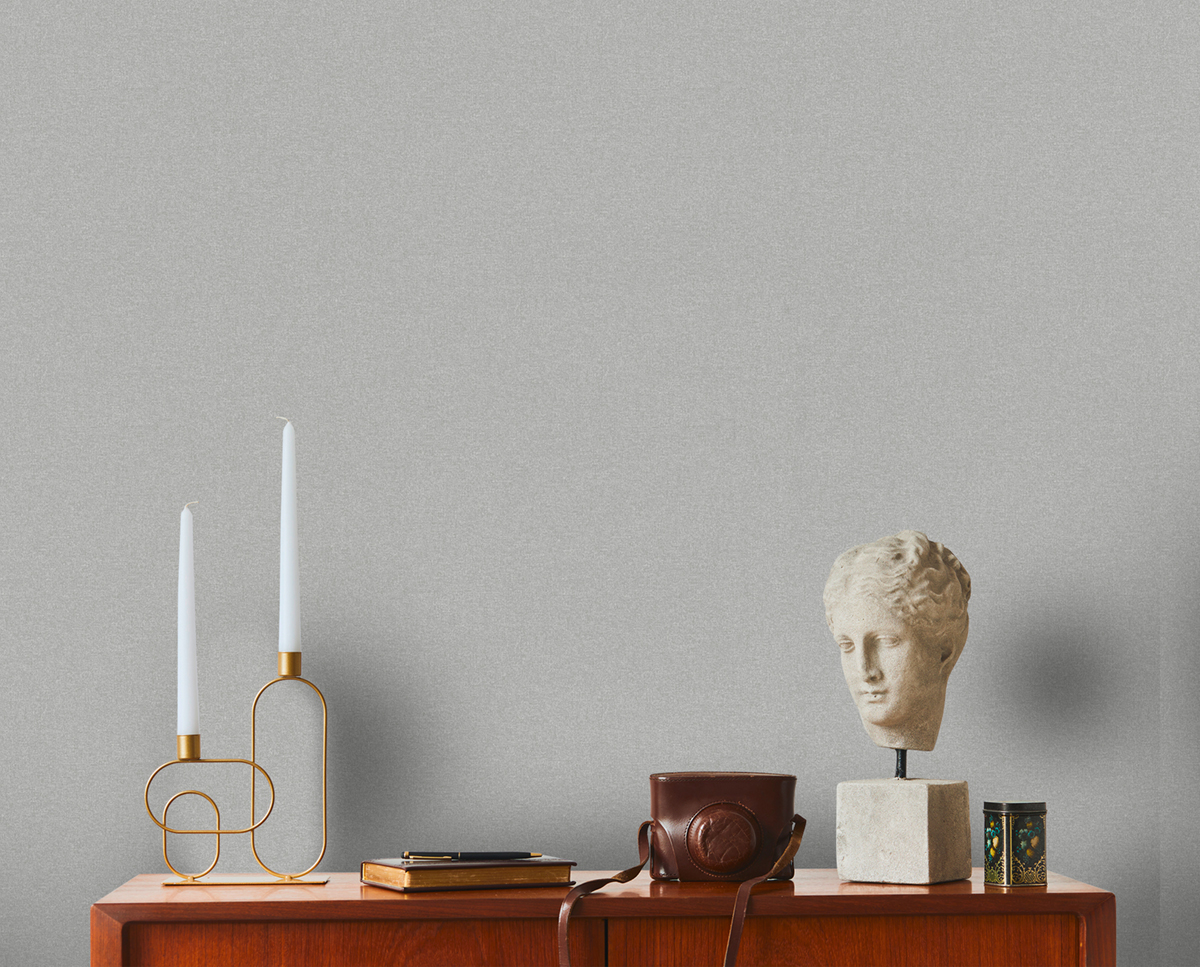 Papier peint Uni Scandi gris souris - Metropolitan Stories 3 d'A.S. Création AMB2 |  Réf. AS-392166