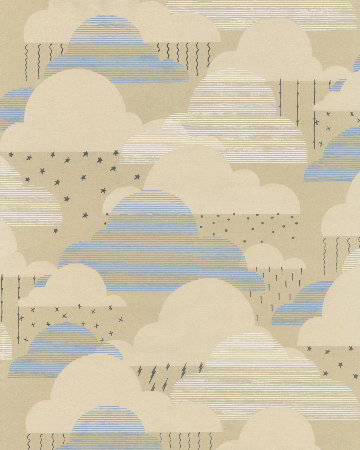 Papier peint panoramique Nuages Ciel bleu - Seasons de Komar